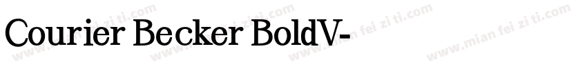 Courier Becker BoldV字体转换